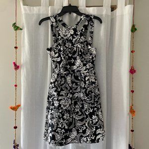 Black and White Floral Dress